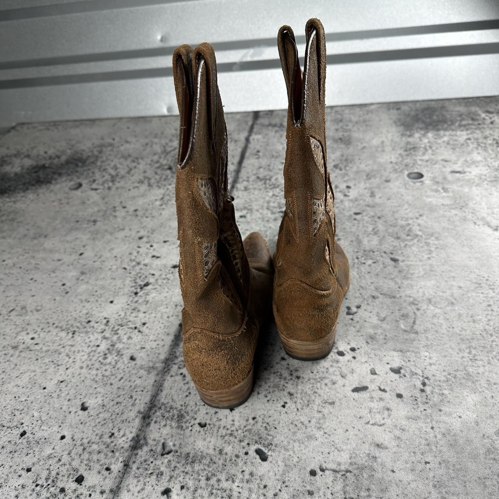 Frye Daisy Duke Python Studded Western Boots Cowg… - image 7